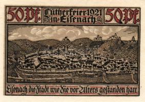 Német Birodalom/Weimari Köztársaság/ Eisenach 1921. 50Pf(6x) 6klf db, teljes sor T:I