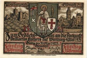 Német Birodalom/Weimari Köztársaság/ Eisenach 1921. 50Pf(6x) 6klf db, teljes sor T:I