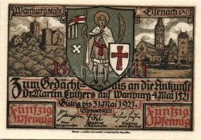 Német Birodalom/Weimari Köztársaság/ Eisenach 1921. 50Pf(6x) 6klf db, teljes sor T:I