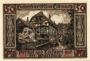 Német Birodalom/Weimari Köztársaság/ Eisenach 1921. 50Pf(6x) 6klf db, teljes sor T:I