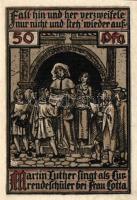 Német Birodalom/Weimari Köztársaság/ Eisenach 1921. 50Pf(6x) 6klf db, teljes sor T:I