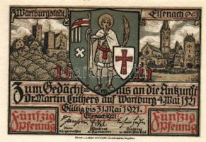 Német Birodalom/Weimari Köztársaság/ Eisenach 1921. 50Pf(6x) 6klf db, teljes sor T:I