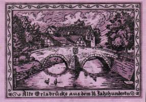 Német Birodalom/Weimari Köztársaság/ Oppurg 1921. 25Pf + 50Pf(2x) + 75Pf 4klf db, teljes sor T:I