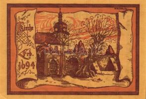 Német Birodalom/Weimari Köztársaság/ Oppurg 1921. 25Pf + 50Pf(2x) + 75Pf 4klf db, teljes sor T:I