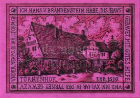 Német Birodalom/Weimari Köztársaság/ Oppurg 1921. 25Pf + 50Pf(2x) + 75Pf 4klf db, teljes sor T:I