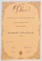 1985 BKV elismerő oklevele a Szentendrei üzemegység számára balesetcsökkentésért 30x40 cm