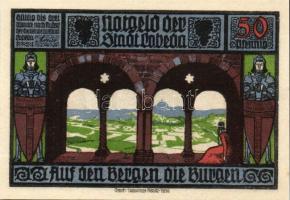 Német Birodalom/Weimari Köztársaság/ Lobeda 1921. 10Pf + 25Pf(3x) + 50Pf(4x) 8klf db, teljes sor T:I