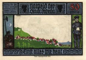 Német Birodalom/Weimari Köztársaság/ Lobeda 1921. 10Pf + 25Pf(3x) + 50Pf(4x) 8klf db, teljes sor T:I