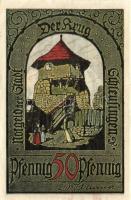 Német Birodalom/Weimari Köztársaság/ Schleusingen D.N. 20Pf + 25Pf + 50Pf(2x) 4klf db, teljes sor T:...