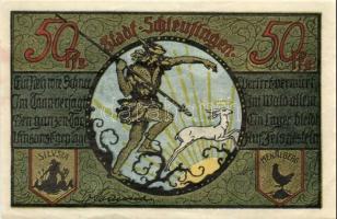 Német Birodalom/Weimari Köztársaság/ Schleusingen D.N. 20Pf + 25Pf + 50Pf(2x) 4klf db, teljes sor T:...