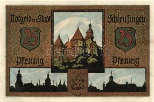 Német Birodalom/Weimari Köztársaság/ Schleusingen D.N. 20Pf + 25Pf + 50Pf(2x) 4klf db, teljes sor T:...