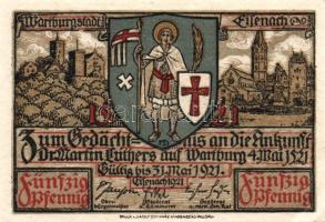 Német Birodalom/Weimari Köztársaság/ Eisenach 1921. 50Pf(6x) 6klf db, teljes sor T:I