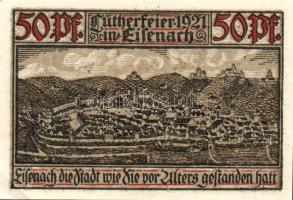 Német Birodalom/Weimari Köztársaság/ Eisenach 1921. 50Pf(6x) 6klf db, teljes sor T:I