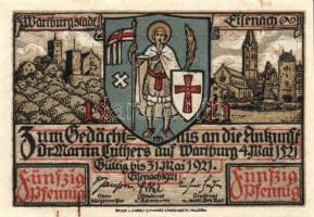 Német Birodalom/Weimari Köztársaság/ Eisenach 1921. 50Pf(6x) 6klf db, teljes sor T:I