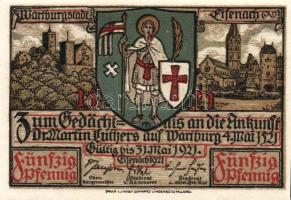 Német Birodalom/Weimari Köztársaság/ Eisenach 1921. 50Pf(6x) 6klf db, teljes sor T:I