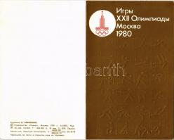 1980 Summer Olympics in Moscow. Emb. Folding greeting card