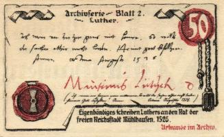 Német Birodalom/Weimari Köztársaság/ Mühlhausen 1921. 50Pf(5x) 5klf db, teljes sor T:I