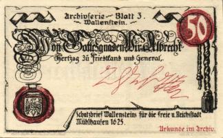 Német Birodalom/Weimari Köztársaság/ Mühlhausen 1921. 50Pf(5x) 5klf db, teljes sor T:I