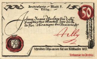 Német Birodalom/Weimari Köztársaság/ Mühlhausen 1921. 50Pf(5x) 5klf db, teljes sor T:I