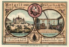 Német Birodalom/Weimari Köztársaság/ Stützerbach 1921. 50Pf(5x) + 75Pf(2x) 7klf db, teljes sor T:I