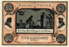 Német Birodalom/Weimari Köztársaság/ Stützerbach 1921. 50Pf(5x) + 75Pf(2x) 7klf db, teljes sor T:I