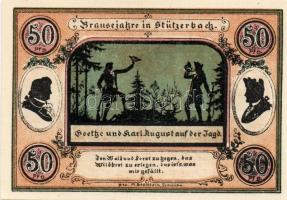 Német Birodalom/Weimari Köztársaság/ Stützerbach 1921. 50Pf(5x) + 75Pf(2x) 7klf db, teljes sor T:I