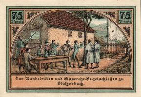 Német Birodalom/Weimari Köztársaság/ Stützerbach 1921. 50Pf(5x) + 75Pf(2x) 7klf db, teljes sor T:I