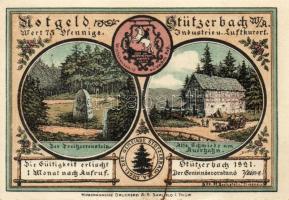 Német Birodalom/Weimari Köztársaság/ Stützerbach 1921. 50Pf(5x) + 75Pf(2x) 7klf db, teljes sor T:I