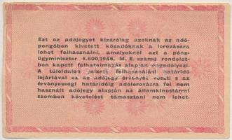 1946. 1.000.000AP 6 sorszámjellel és fordított címerrel T:III kis szakadás Adamo P53A