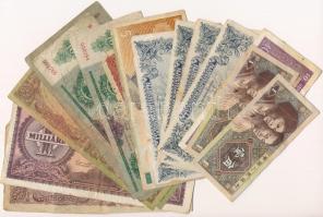 Vegyes 18db-os magyar és külföldi bankjegy tétel T:III-IV