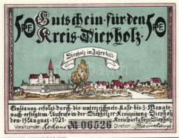 Német Birodalom/Weimari Köztársaság/ Diepholz 1921. 50Pf(2x) + 75Pf(2x) 4klf db, teljes sor T:I