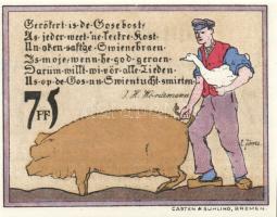 Német Birodalom/Weimari Köztársaság/ Diepholz 1921. 50Pf(2x) + 75Pf(2x) 4klf db, teljes sor T:I