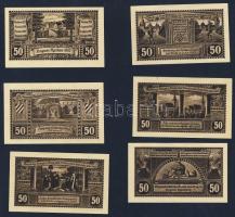 Német Birodalom/Weimari Köztársaság/ Hoym 1921. 50Pf(6x) 6klf db, teljes sor T:I