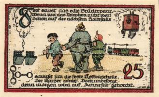 Német Birodalom/Weimari Köztársaság/ Gatersleben 1921. 25Pf + 50Pf(4x) + 75Pf 6klf db, teljes sor T:I