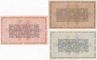 1946. 100.000AP + 500.000AP fehér papír, sorszám nélküli + 1.000.000AP fehér papír, sorszám nélküli ...