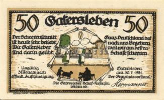 Német Birodalom/Weimari Köztársaság/ Gatersleben 1921. 25Pf + 50Pf(4x) + 75Pf 6klf db, teljes sor T:...