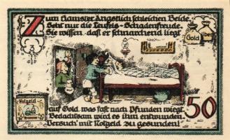 Német Birodalom/Weimari Köztársaság/ Gatersleben 1921. 25Pf + 50Pf(4x) + 75Pf 6klf db, teljes sor T:...