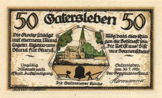 Német Birodalom/Weimari Köztársaság/ Gatersleben 1921. 25Pf + 50Pf(4x) + 75Pf 6klf db, teljes sor T:...