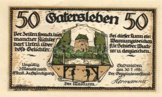 Német Birodalom/Weimari Köztársaság/ Gatersleben 1921. 25Pf + 50Pf(4x) + 75Pf 6klf db, teljes sor T:...