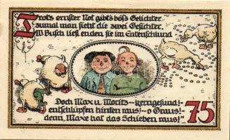 Német Birodalom/Weimari Köztársaság/ Gatersleben 1921. 25Pf + 50Pf(4x) + 75Pf 6klf db, teljes sor T:...