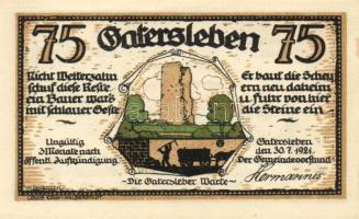 Német Birodalom/Weimari Köztársaság/ Gatersleben 1921. 25Pf + 50Pf(4x) + 75Pf 6klf db, teljes sor T:...