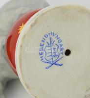 Herendi porcelán elefánt, kézzel festett, jelzett, hibátlan, m: 7 cm