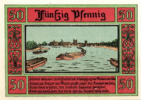 Német Birodalom/Weimari Köztársaság/Aken 1921. 25Pf + 50Pf(4x) + 75Pf 6klf db, teljes sor T:I