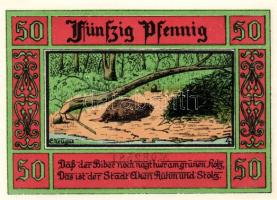 Német Birodalom/Weimari Köztársaság/Aken 1921. 25Pf + 50Pf(4x) + 75Pf 6klf db, teljes sor T:I