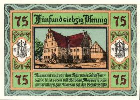 Német Birodalom/Weimari Köztársaság/Aken 1921. 25Pf + 50Pf(4x) + 75Pf 6klf db, teljes sor T:I