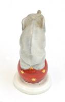 Herendi porcelán elefánt, kézzel festett, jelzett, hibátlan, m: 7 cm