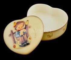 Goebel porcleán szív alakú dobozka. Matricás, jelzett, hibátlan. 8,5 cm