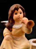 2 db Goebel angyalos gyertyatartó. Kézzel festett,  jelzett, hibátlan. 9 cm