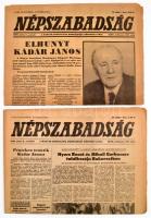 1989. július 7-8 Népszabadság 2 lapszáma, Kádár János halálával a címlapon