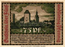 Német Birodalom/Weimari Köztársaság/ Querfurt 1921. 25Pf + 75Pf + 1M(2x) 4klf db, teljes sor T:I